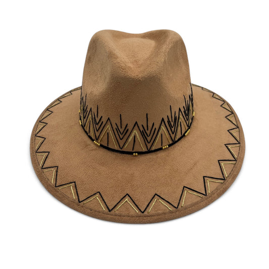 ZigZag Vegan Suede Wide Brim Fedora