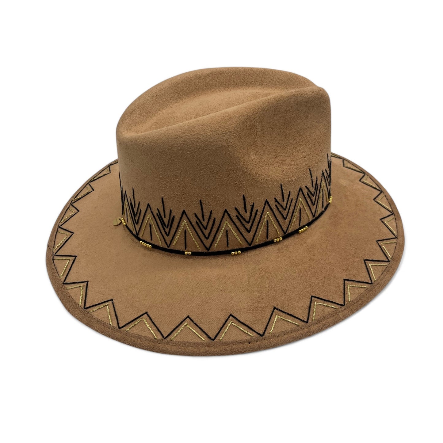 ZigZag Vegan Suede Wide Brim Fedora