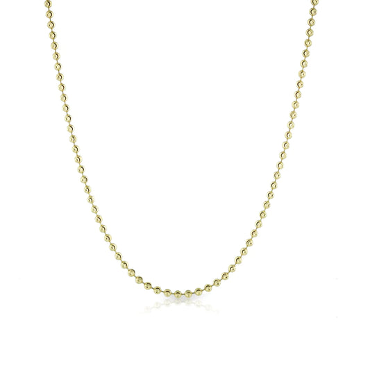 14K 2mm Ball Chain Necklace