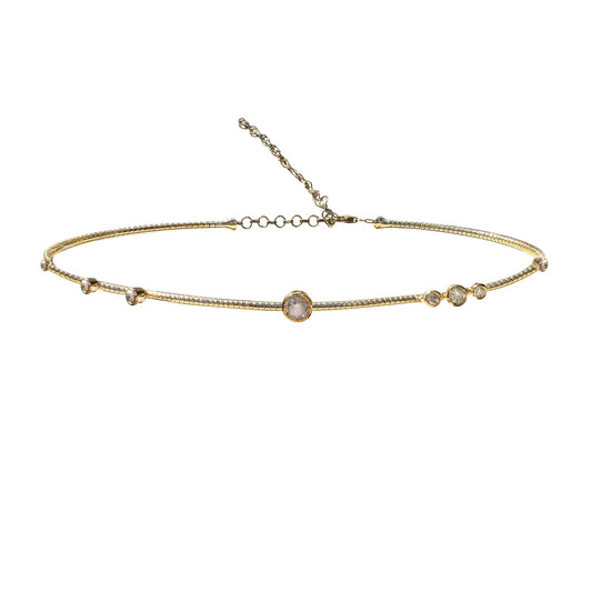 14k and Diamond Flex Choker