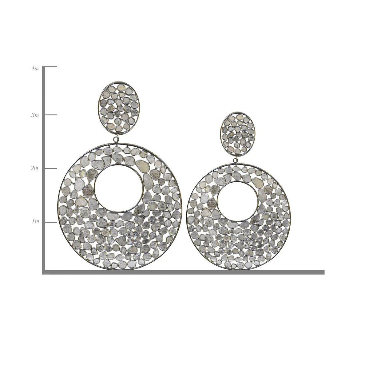Disco Diamond Earrings (small + large size)