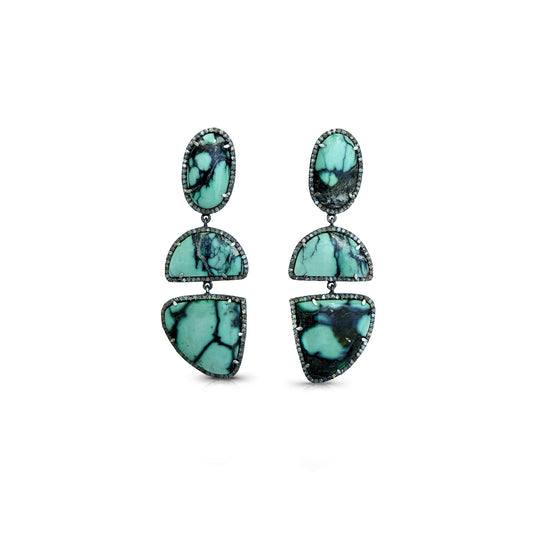 Varicite Triple Drop Earrings