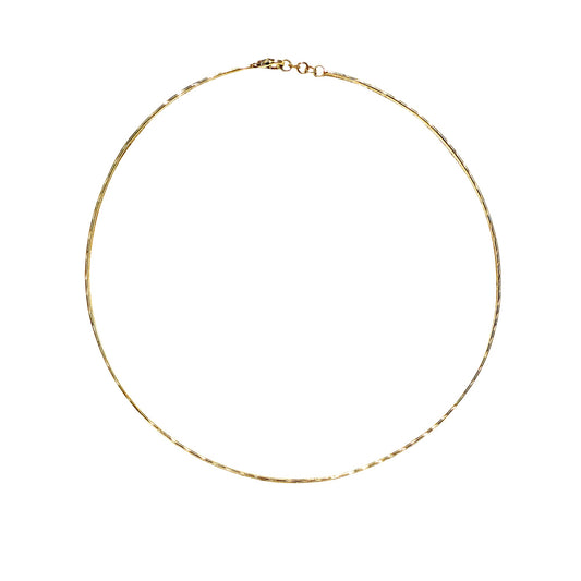 14k Hammered Wire Choker