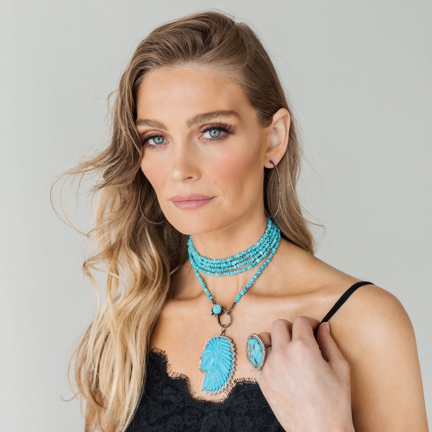 Turquoise Headdress Pendant
