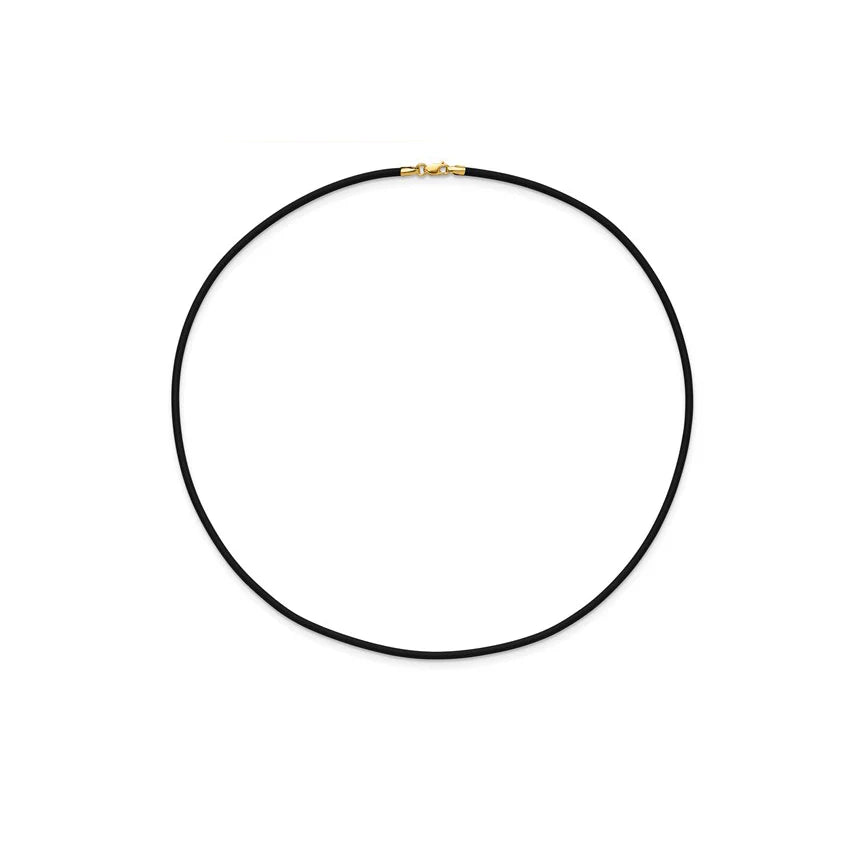 14K Gold Rubber Cord Necklace